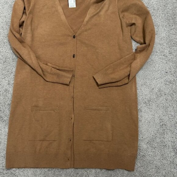 Women's Tan Long Cardigan - NWT - Picture 4 of 4